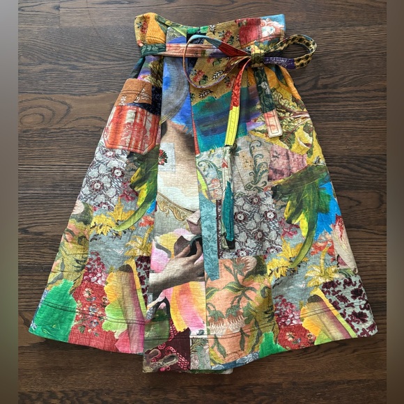 Arthur Arbesser Dresses & Skirts - New Arthur Arbesser Italian Cotton Patchwork Wrap Skirt Runway I-40 US-M $695